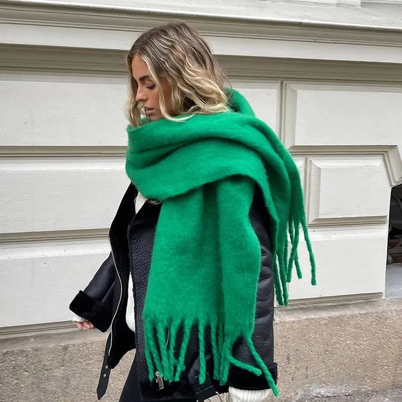 ChicWool Thick Warm Soft Knit Scarf - Elena Harper