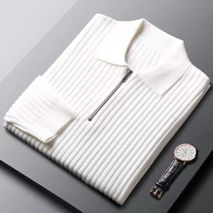 Luxury Cotton Blend Sweater, view 7 - Elena Harper