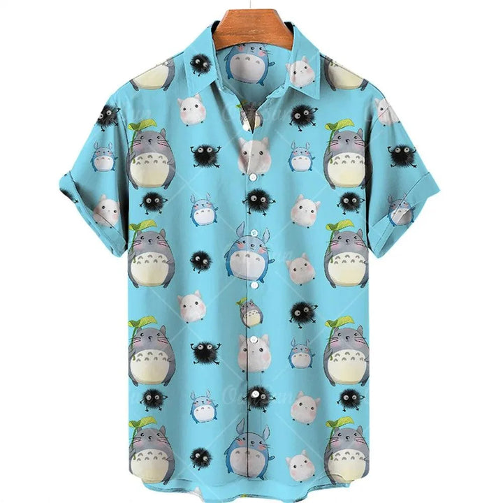 Men's Shirt Duck Print High-Quality Polyester Perfect for Summer Outings - Elena Harper