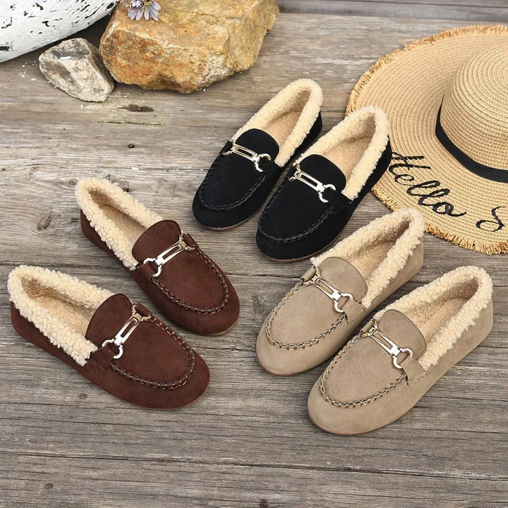 Martha Warm Suede Moccasins, view 9 - Elena Harper