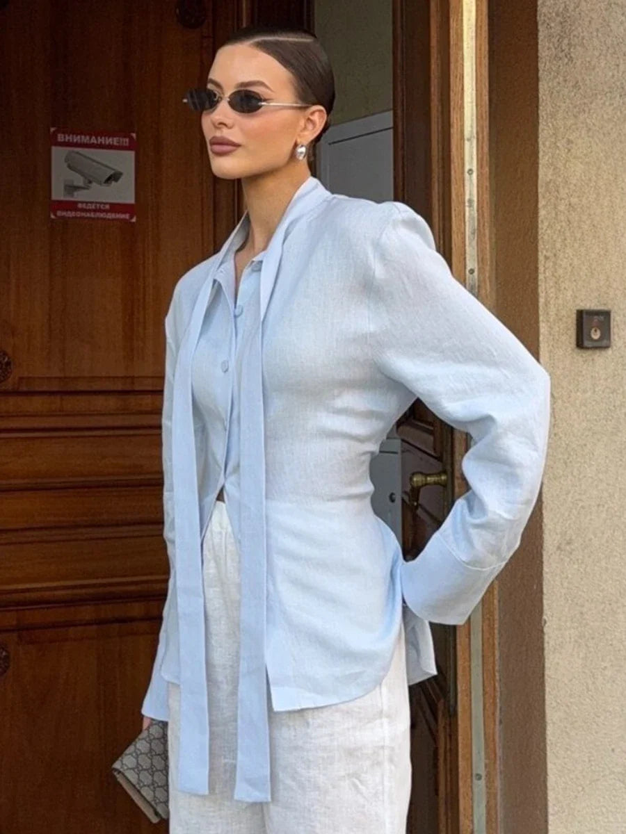 Leonora Ethereal Silk Blouse, view 4 - Elena Harper