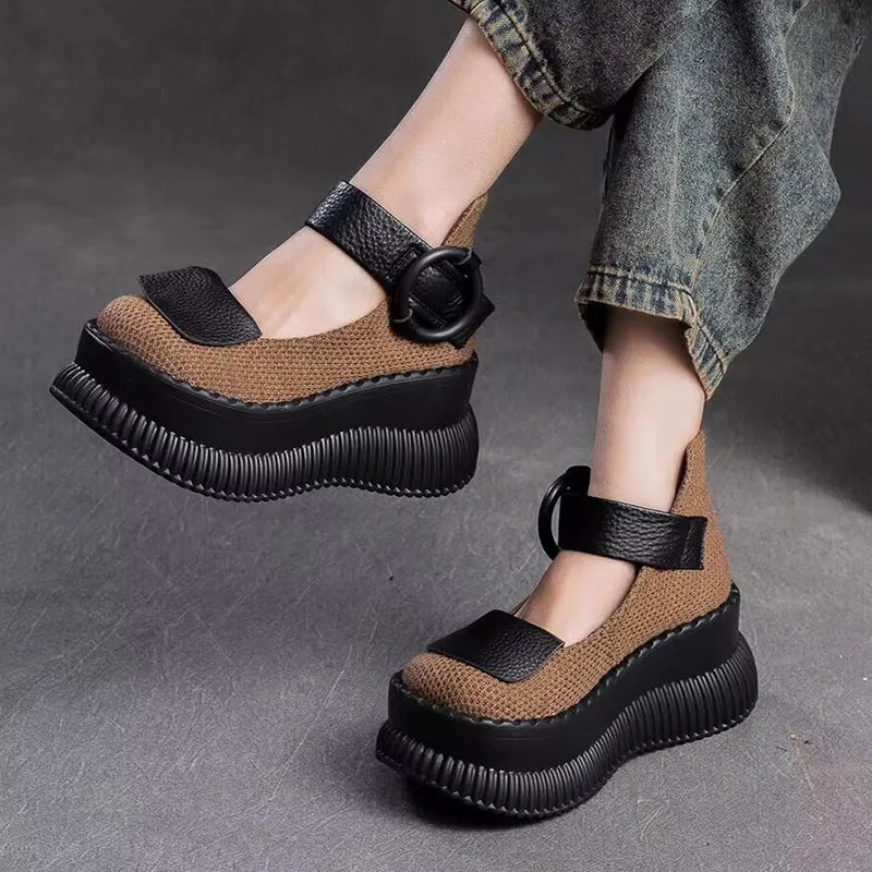 Strappy Platform Shoes - Rinoa