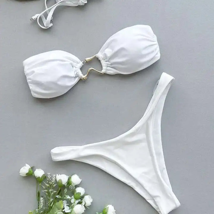 Beautifully Finished Bathing Suit in a Timeless Design, view 2 - Elena Harper
