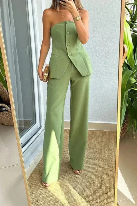 BRIA™ - Strapless Two-Piece Set with Buttons