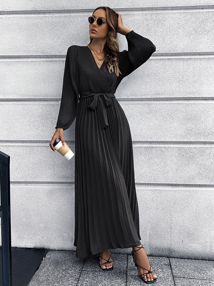 MimiDress I Pleated Dress for Women, view 7 - Elena Harper
