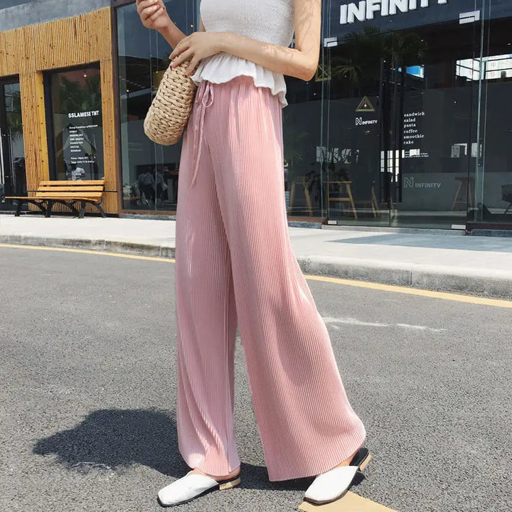 WIDE PLEATED PANTS FOR WOMEN