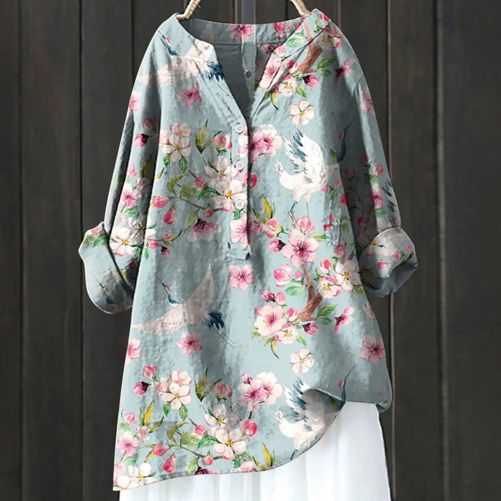 Comfortable Blouse with Floral Pattern