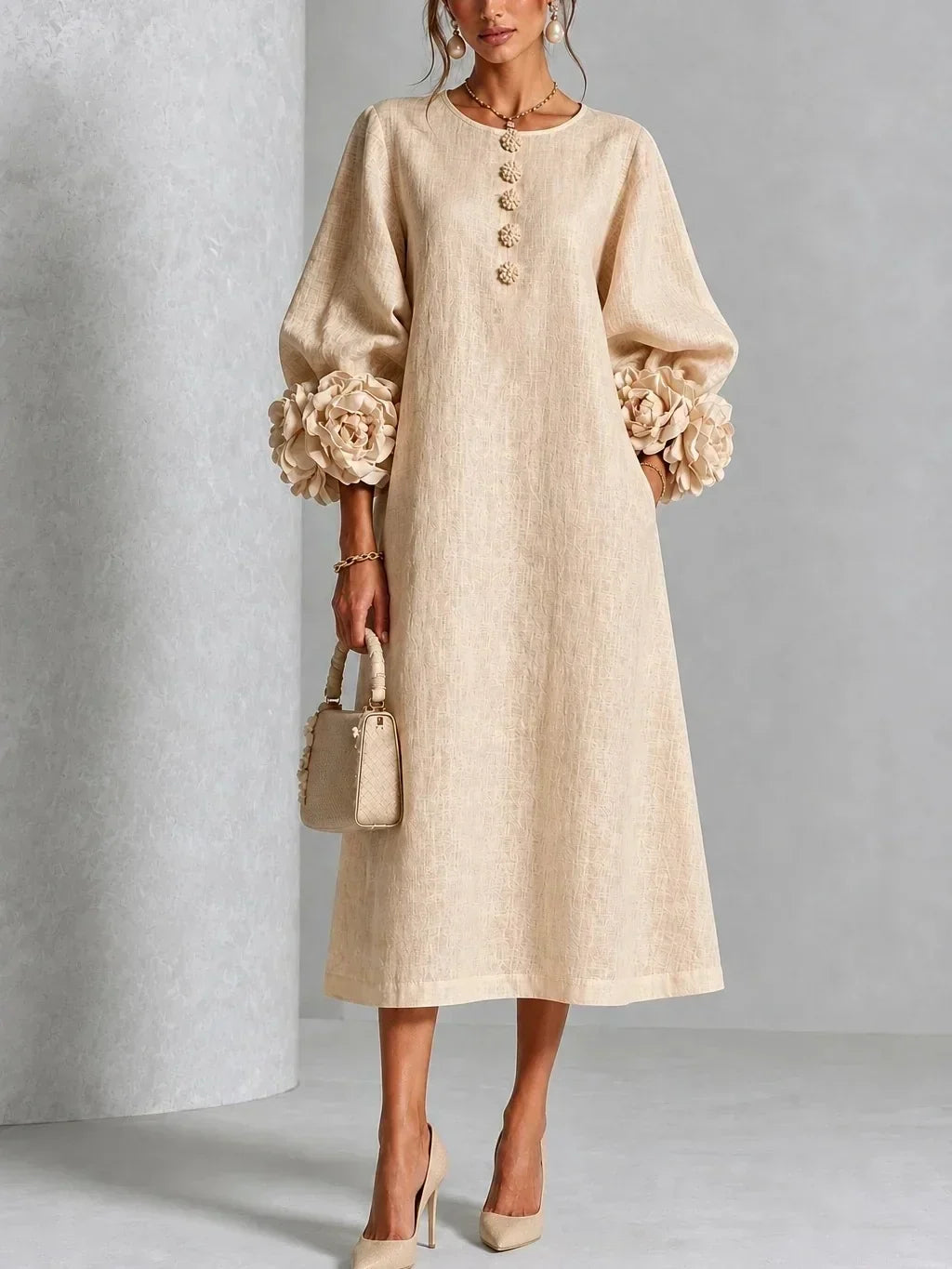 MIDILENGTH ROMANTIC DRESS FOR WOMEN