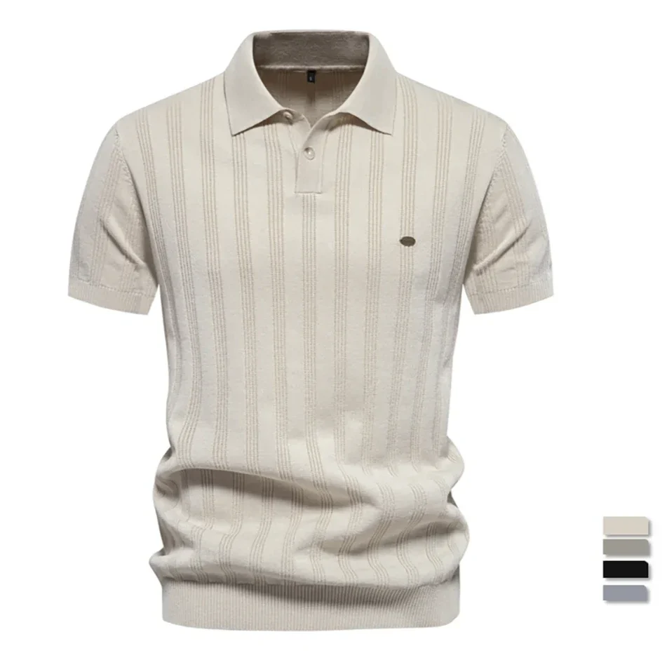 Diletta Refined Ribbed Polo - Elena Harper