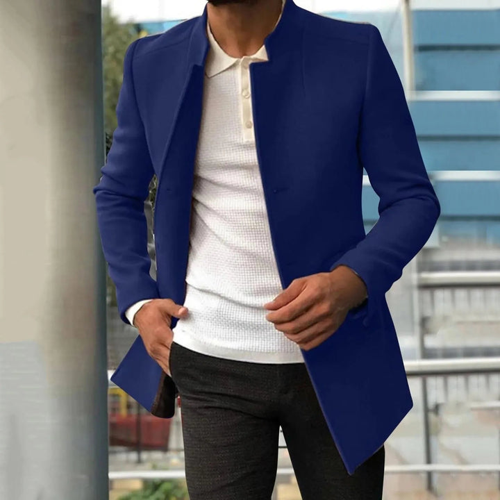 Men's Jacket Modern Cut Breathable Material Perfect for Summer Evenings, view 4 - Elena Harper