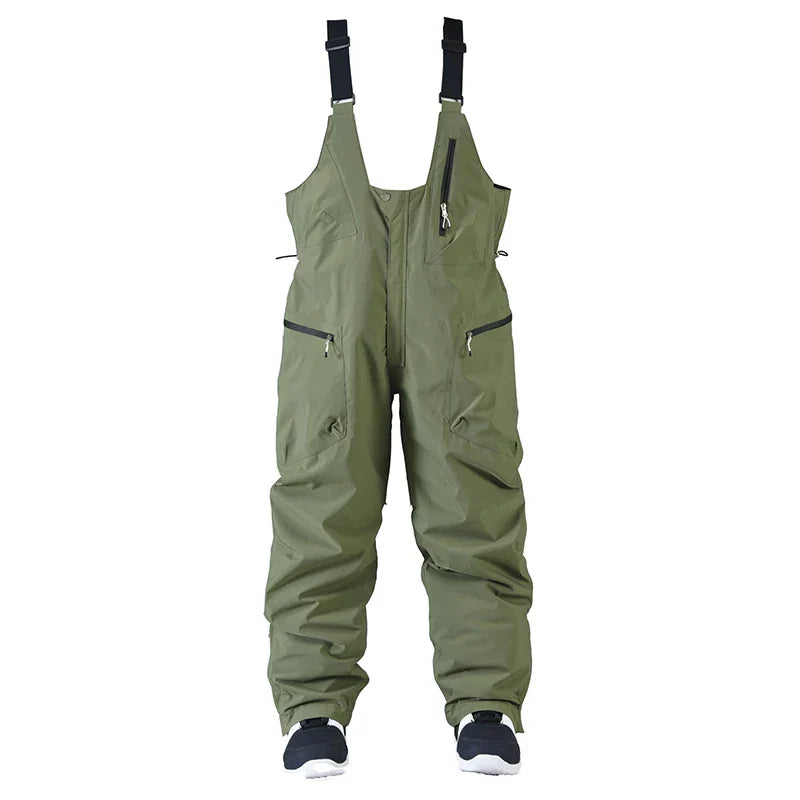 Adjustable Unisex Ski Pants Snow Pants with Suspenders and Zipper Closure, view 2 - Elena Harper