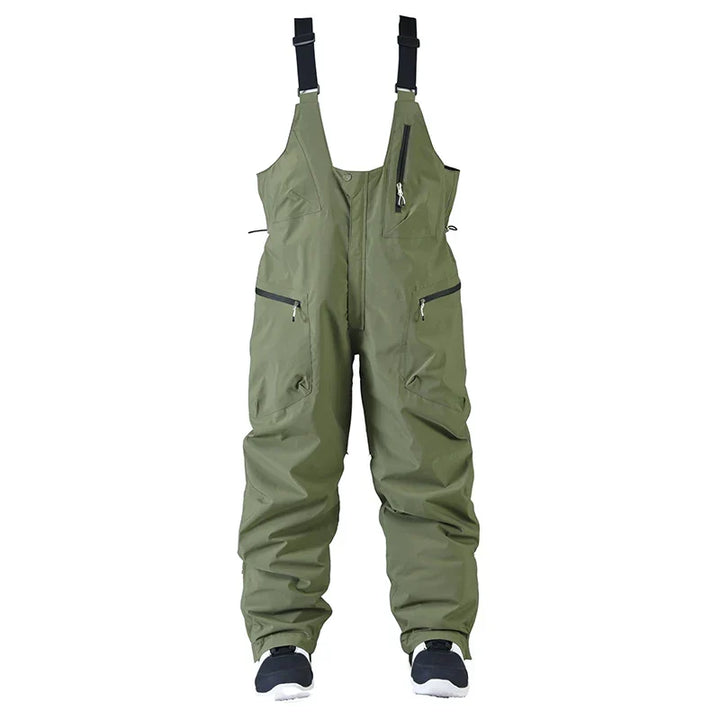 Adjustable Unisex Ski Pants Snow Pants with Suspenders and Zipper Closure, view 2 - Elena Harper