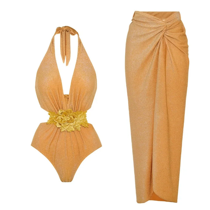 Beautifully Finished Bathing Suit in a Timeless Design, view 4 - Elena Harper