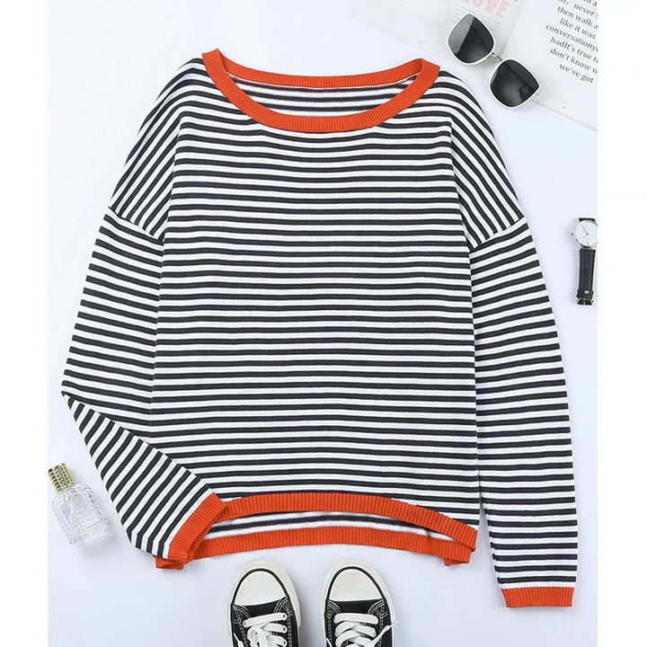 Women's Long Sleeve Striped Cotton Shirt - Classic and Lightweight