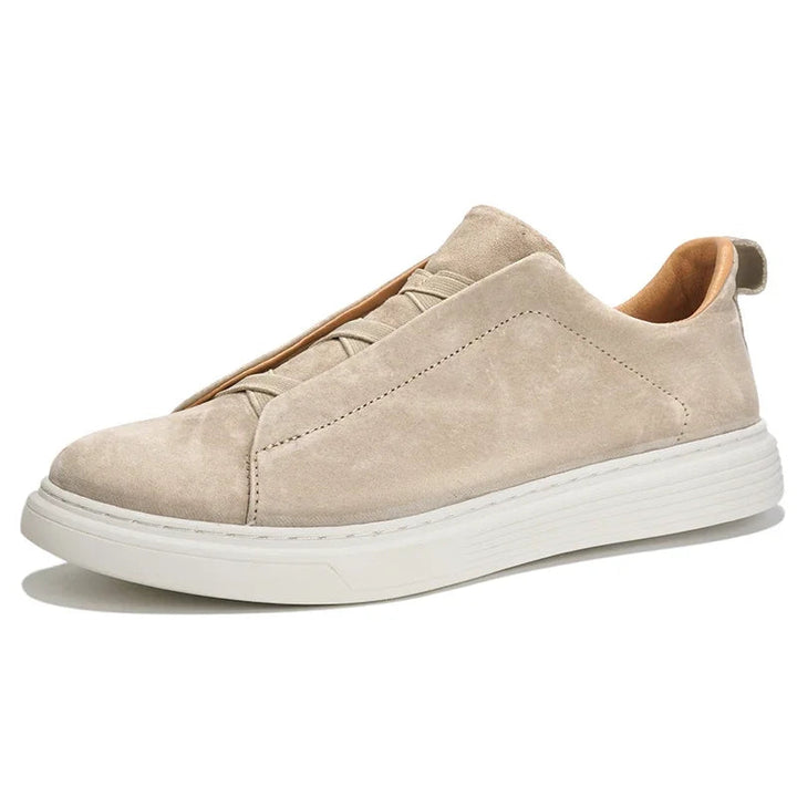 Derek Elegant Suede Sneaker, view 6 - Elena Harper