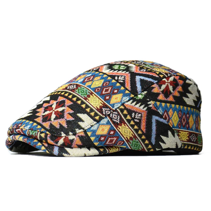 Vintage premium flat cap by Leblanc™ in classic style, featuring a textured fabric and a curved brim, perfect for timeless fashion.