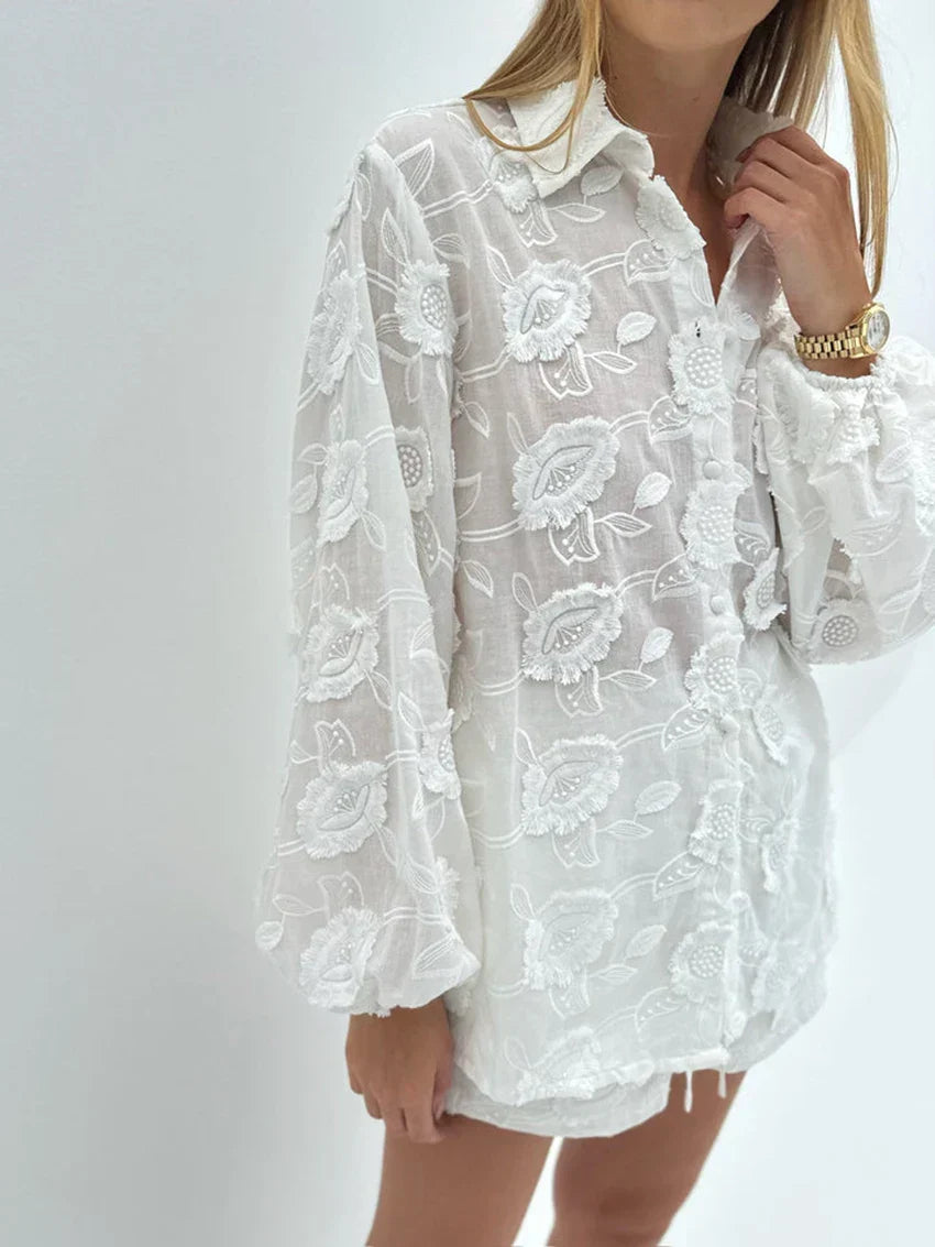 Odette | Chic Embroidered Co-ord Set for Women