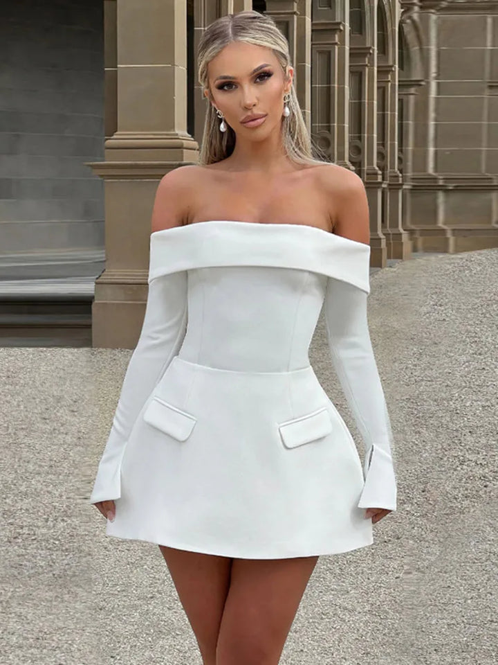 Nyra Stunning skater dress, view 4 - Elena Harper