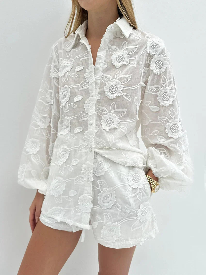 Odette | Chic Embroidered Co-ord Set for Women