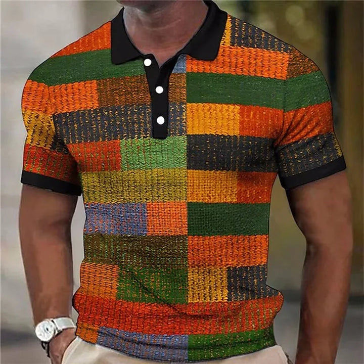 LAURENT MONACO | CHECKED POLO SHIRT FOR MEN