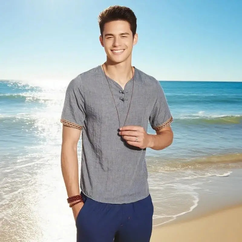Giacomo Relaxed Linen Shirt, view 2 - Elena Harper