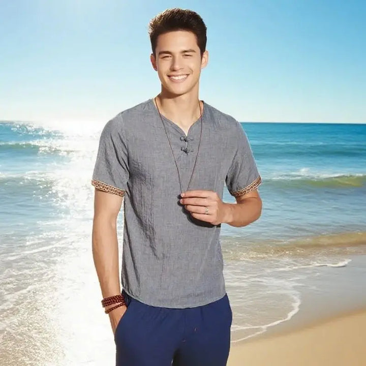 Giacomo Relaxed Linen Shirt, view 2 - Elena Harper
