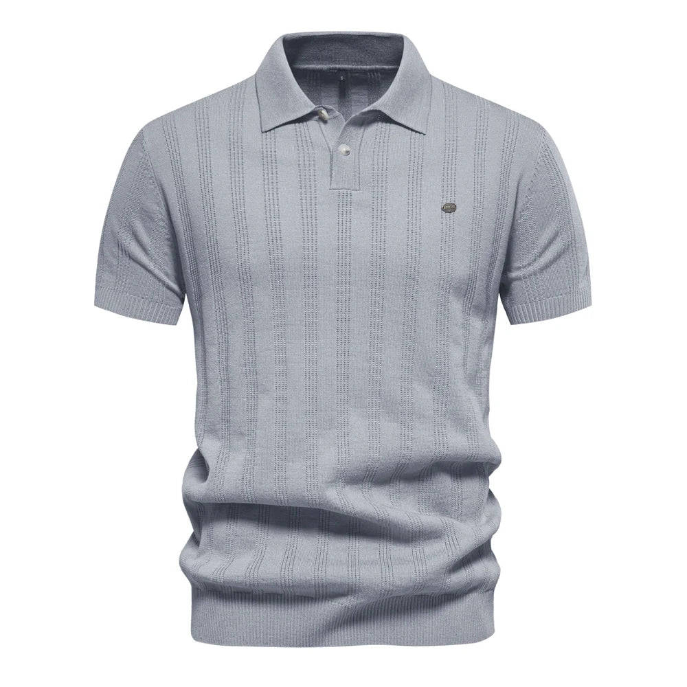 Diletta Refined Ribbed Polo, view 2 - Elena Harper