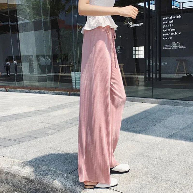 WIDE PLEATED PANTS FOR WOMEN