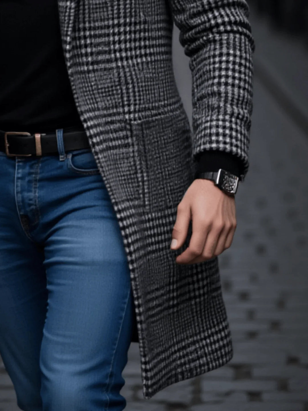Men's Houndstooth Wool Trench Coat – Rutherford
