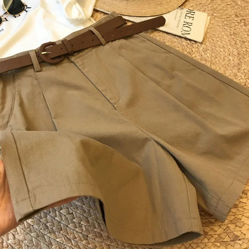Genoviva Elegant Cotton Shorts, view 3 - Elena Harper