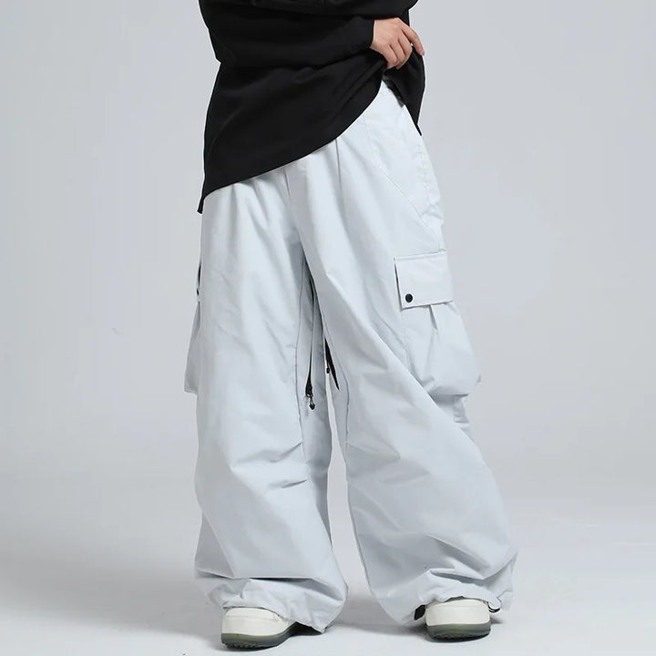 Unisex Loose Ski Pants Breathable Snowboard Pants with Zipper and Insulation, view 5 - Elena Harper