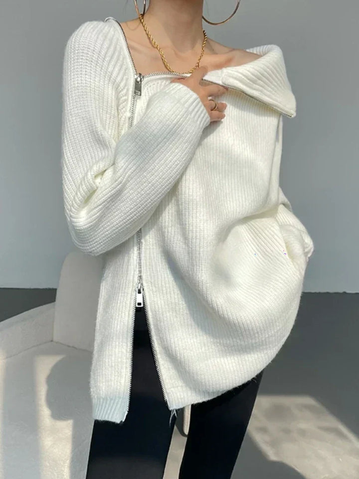 Women's Zip-up Sweater Vest Clara, view 5 - Elena Harper