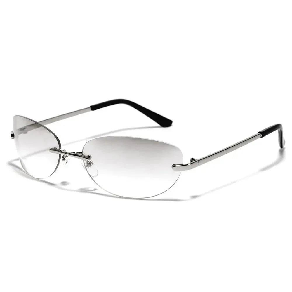 Linda Elegant Metallic Sunglasses, view 3 - Elena Harper