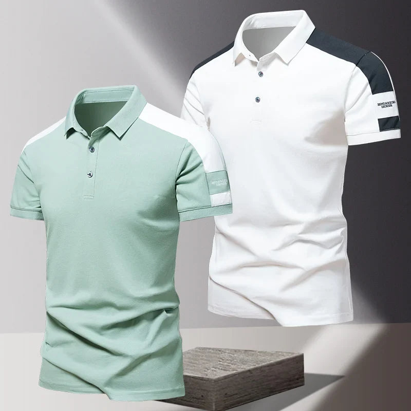 Geofredo Smooth Cotton Polo, view 3 - Elena Harper