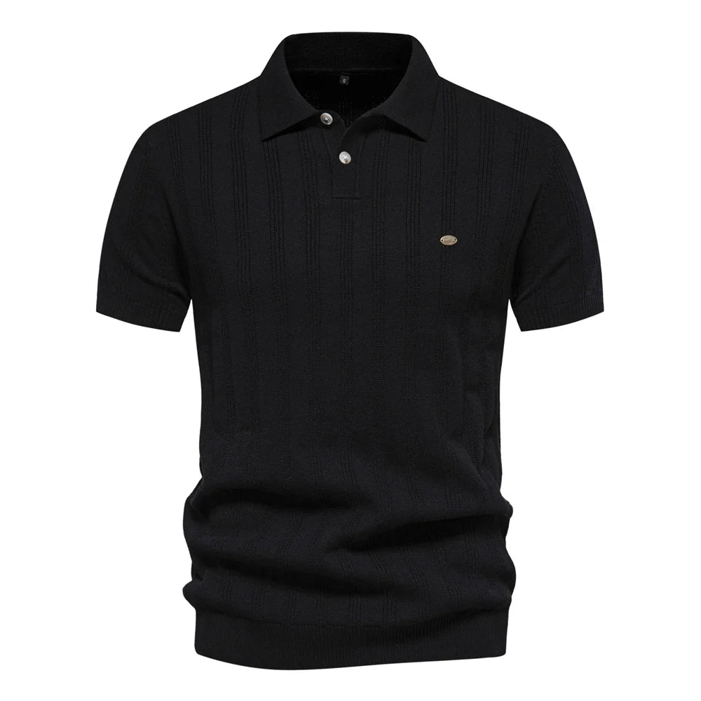 Diletta Refined Ribbed Polo, view 3 - Elena Harper