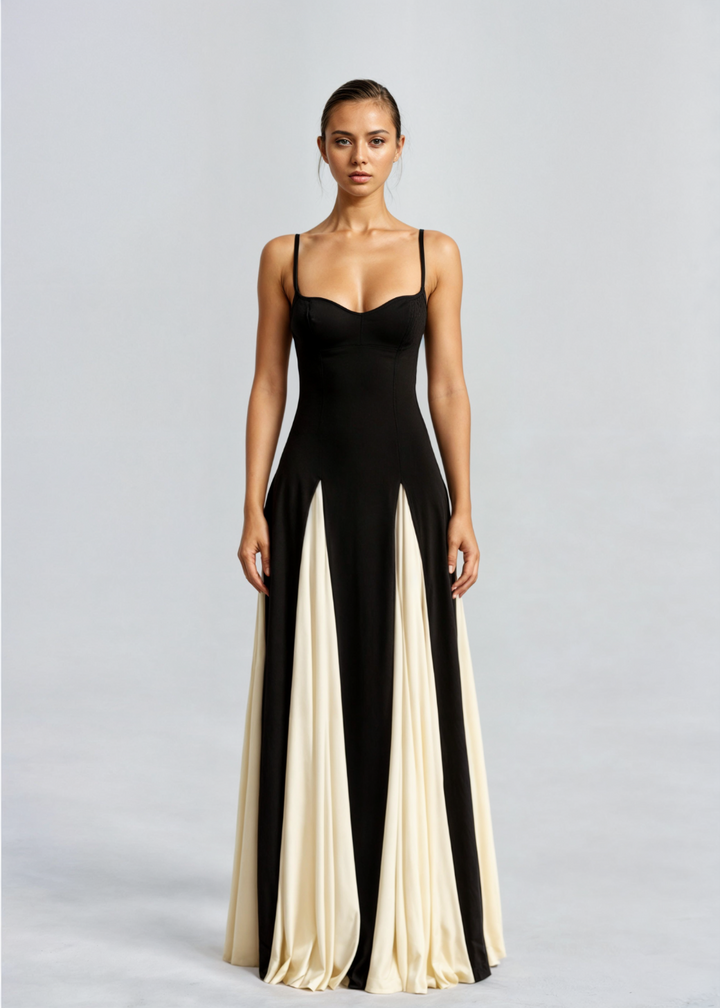Elegant Maxi Dress Flowing Long Evening Dress