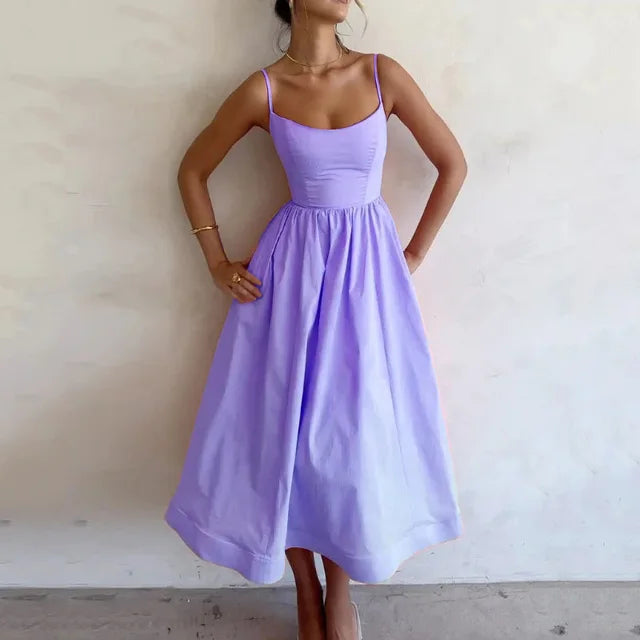 Delaney Flattering Waist-Fitted Flare Dress - Elena Harper