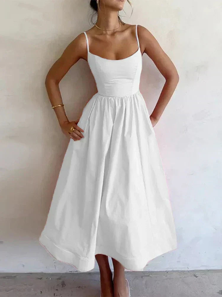 Delaney Flattering Waist-Fitted Flare Dress - Elena Harper