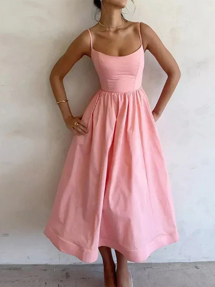 Delaney Flattering Waist-Fitted Flare Dress - Elena Harper