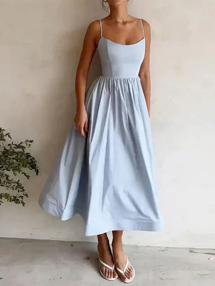 Delaney Flattering Waist-Fitted Flare Dress - Elena Harper