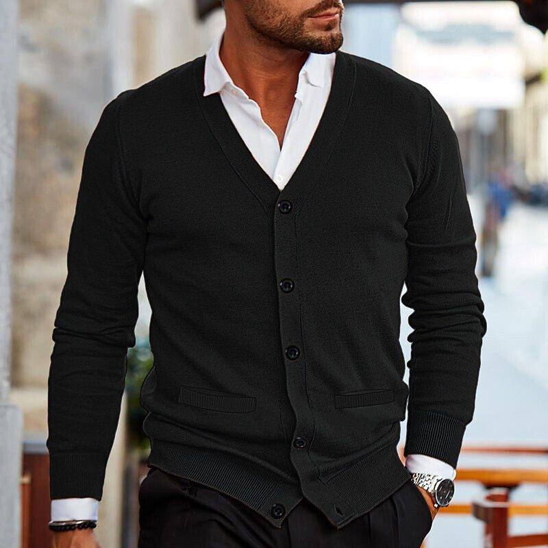 Button-Up Cardigan for Men