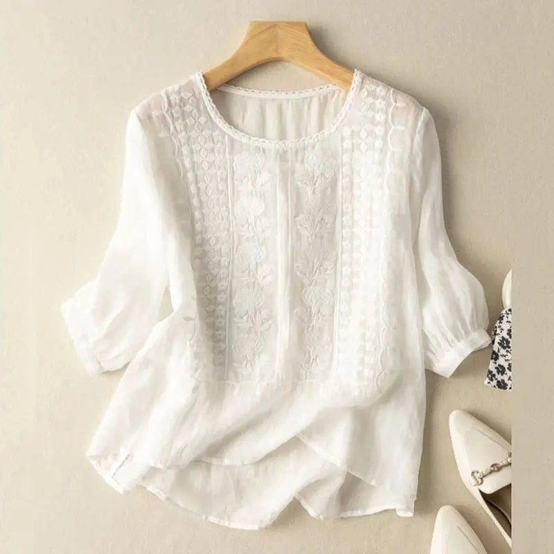 Women's Blouse | Embroidered Front Detail