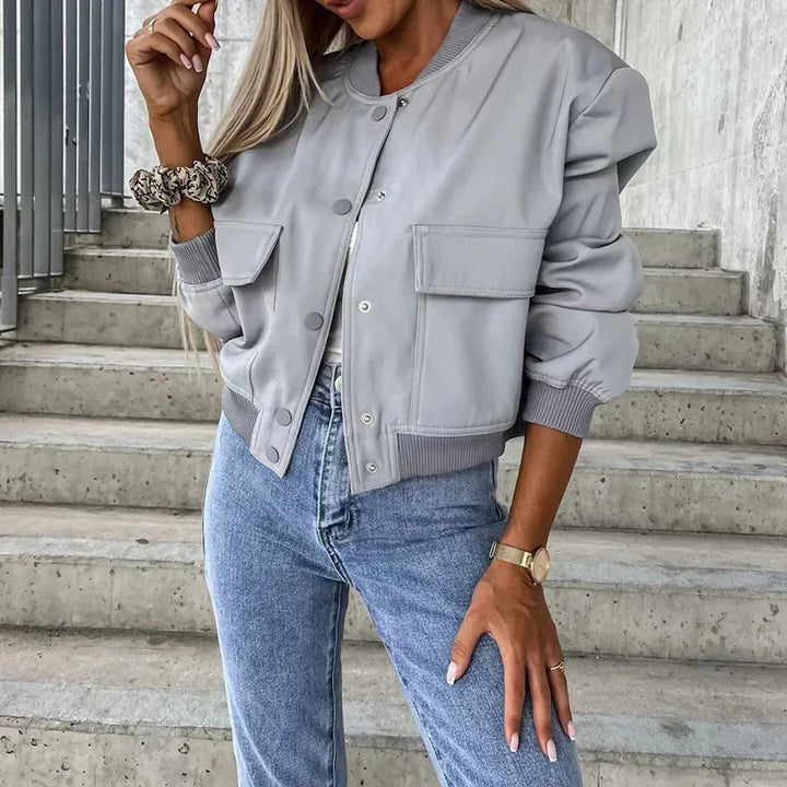 Trendy Women's Bomber Jacket - Casual and Modern