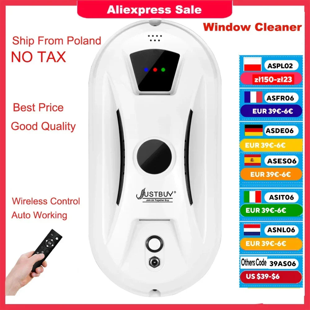 Glasheld Window Cleaning Robot | 5600Pa Suction Power | Safe and Efficient | With Remote Control and Safety Rope