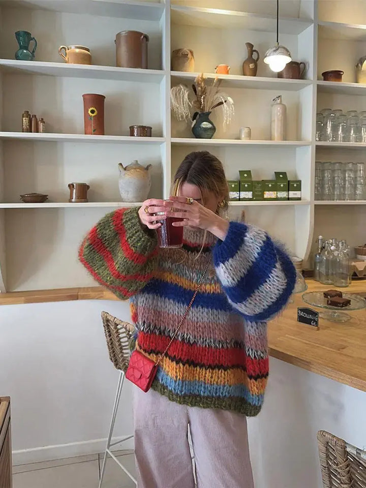 Luise Stylish Striped Sweater - Elena Harper