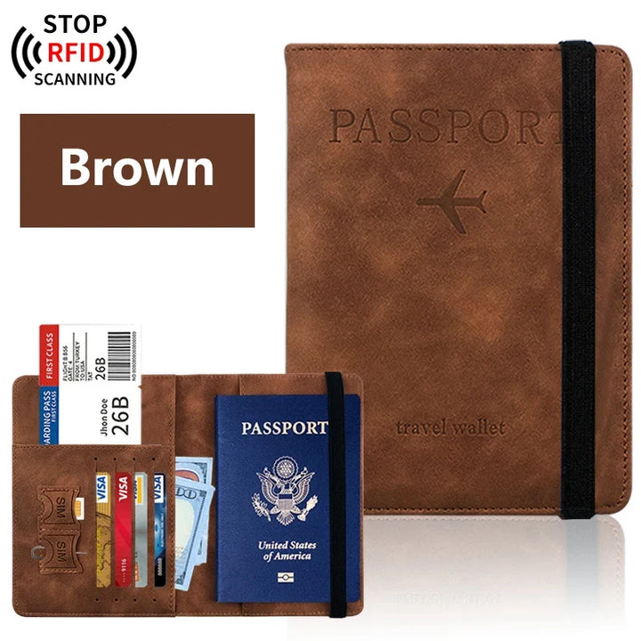 Travel Passport Holder in PU with Card Storage