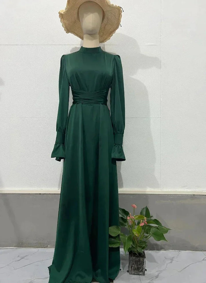 Evening Dress with Shimmering Details, view 2 - Elena Harper
