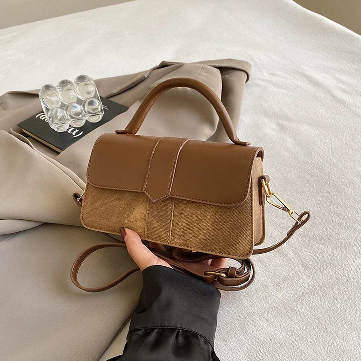 Vintage Leather Crossbody Bag for Women