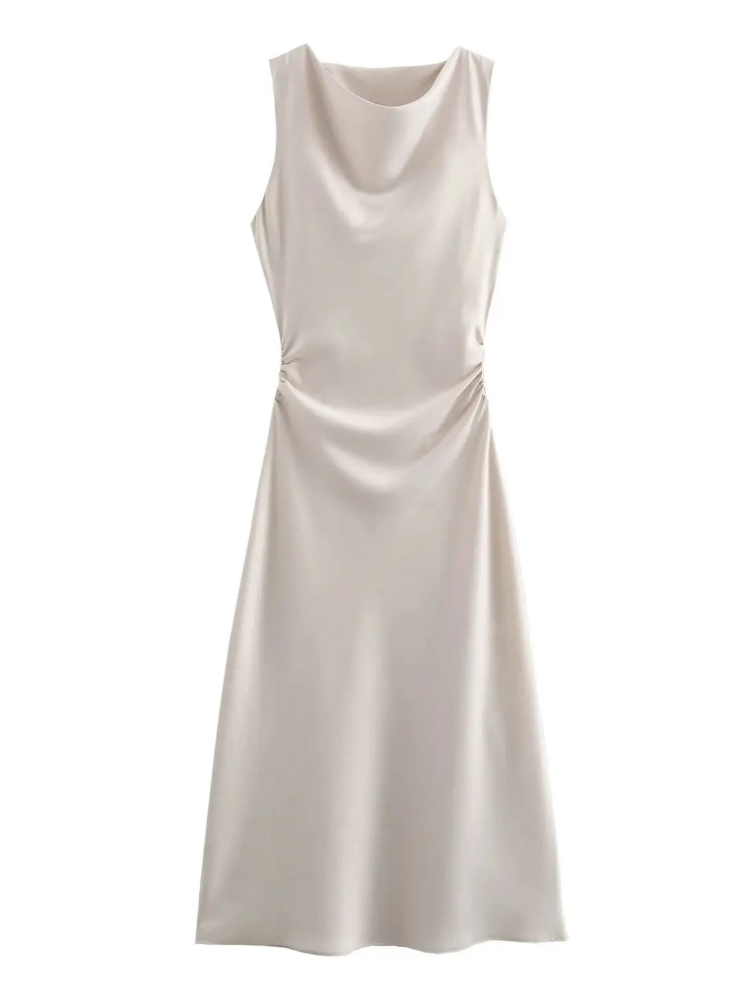Giada Silk Satin Dress, view 4 - Elena Harper