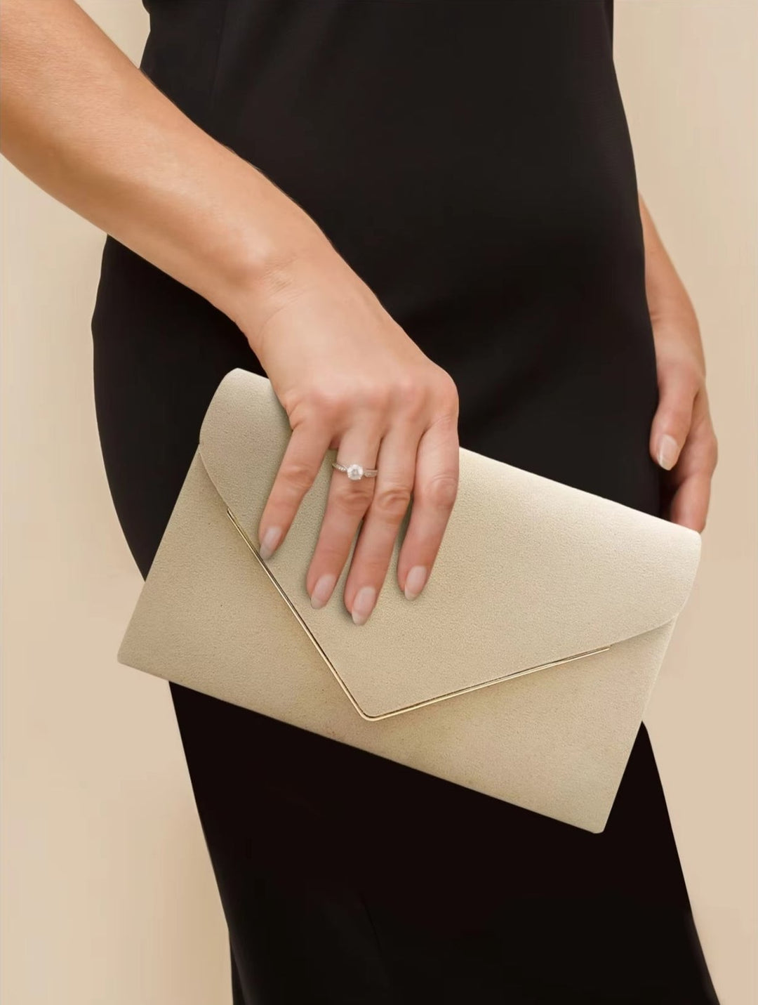 Secret Suede-style Velvet Envelope Handbag - Elena Harper
